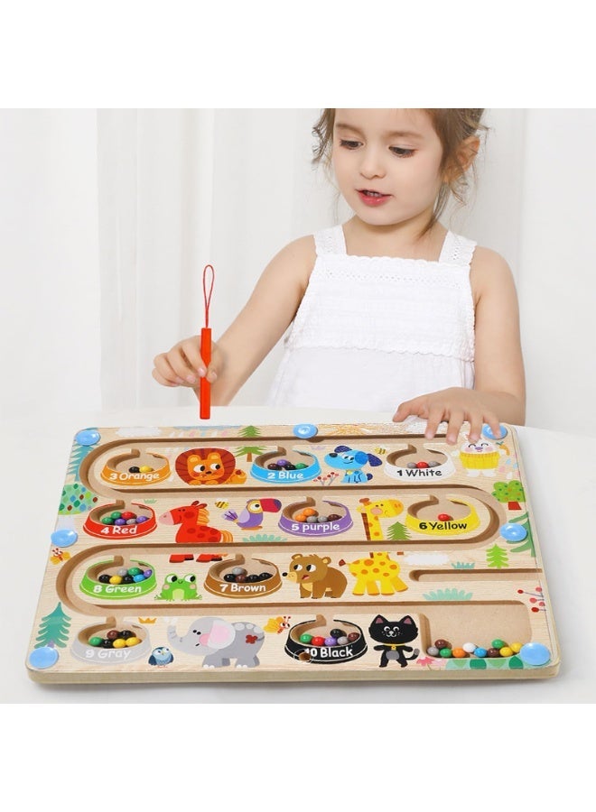 موردلي ألعاب تعليمية ألعاب مونتيسوري تنسيق اليد والعين ألعاب أطفال للأولاد والبنات مكعبات بناء تدريب بأطراف الأصابع مغناطيسات مطابقة الأرقام والألوان هدية عيد ميلاد ألعاب تعليمية للتلاعب الدقيق للأطفال من سن 4 إلى 6 سنوات - Image 4